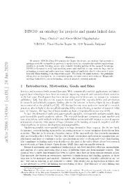 DINGO: an Ontology for Projects and Grants Linked Data