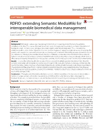 Extending Semantic Mediawiki for Interoperable Biomedical Data