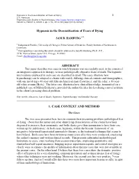 Hypnosis in the Desensitization of Fears of Dying ABSTRACT 1. CASE CONTEXT and METHOD