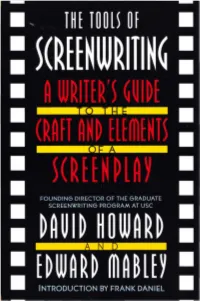 The Tools of Screenwriting