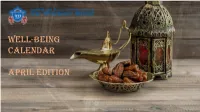 Well-Being Calendar April Edition
