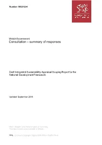 Welsh Government Consultation – Summary of Responses