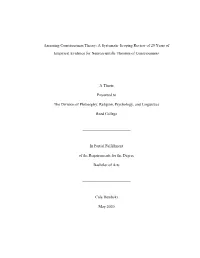 Assessing Consciousness Theory: a Systematic Scoping Review of 25 Years of Empirical Evidence for Neuroscientific Theories of Consciousness