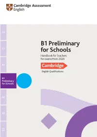 B1 Preliminary for Schools