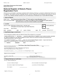National Register of Historic Places Registration Form