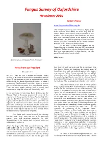 Newsletter 2015 Editor’S News
