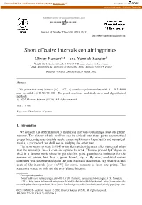 Short Effective Intervals Containing Primes