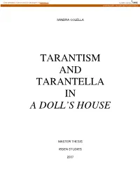 Tarantism and Tarantella in a Doll's House