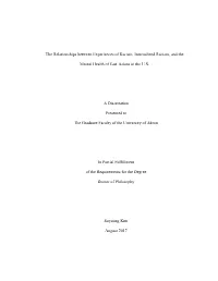 The Relationships Between Experiences of Racism, Internalized Racism, and The