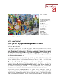 UGO RONDINONE Your Age and My Age and the Age of the Rainbow