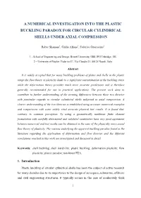 A Numerical Investigation Into the Plastic Buckling Paradox for Circular Cylindrical Shells Under Axial Compression