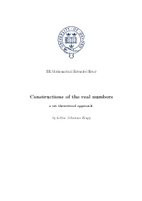 Constructions of the Real Numbers