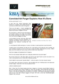 Convicted Art Forger Explains How It's Done