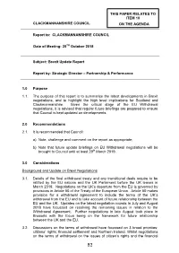 Item 10 Brexit Update Report