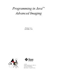 Programming in Java Advanced Imaging
