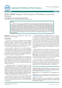 UHPLC-HRMS Analysis of Theobromine in Theobroma Cacao