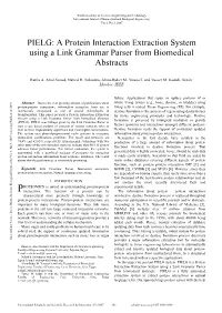 A Protein Interaction Extraction Systemusing a Link Grammar Parser from Biomedical Abstracts