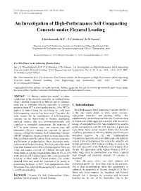 An Investigation of High-Performance Self Compacting Concrete Under Flexural Loading