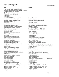 Database Song List
