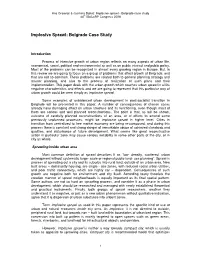 Implosive Sprawl: Belgrade Case Study