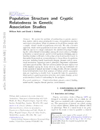 Population Structure and Cryptic Relatedness in Genetic Association