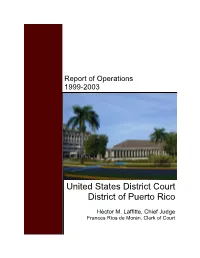 Report of Operations 1999-2003