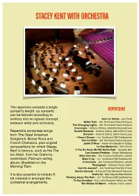 Stacey Kent with Orchestra