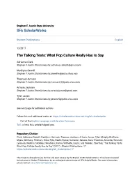 The Talking Texts: What Pop Culture Really Has to Say