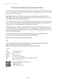 WBO Looks Towards India for Hosting Â Top Model of the Worldâ