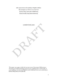 1 Self-‐Organization in the Spelling of English Suffixes: the Emergence Of