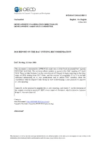 2018 Report on the Dac Untying Recommendation
