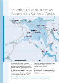 Education, R&D and Innovation Support in the Canton of Aargau