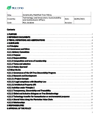 Genetically Modified Tree Policy Technology and Innovation, Sustainability Issued By: Date: 18/06/2021 and Institutional Affairs Code: POL.00.0044 Revision