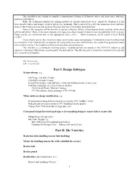 Part I. Design Subtypes Part II. Die Varieties