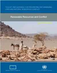 Renewable Resources and Conflict
