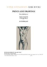 Sophie Schneideman Rare Books Prints and Drawings