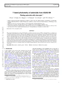 The V-Band Photometry of Asteroids from ASAS-SN