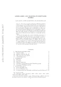 Arxiv:1502.06483V5 [Math.RT] 16 Jan 2017 Eeisydrvtv,Wv-Rn E,Oclao Repres Oscillator Set, Wave-Front Derivative, Zelevinsky 17B08