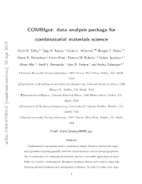 Combigor: Data Analysis Package for Combinatorial Materials Science