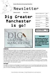 Dig Greater Manchester Is Go! Newsletter