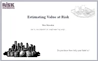 Estimating Value at Risk