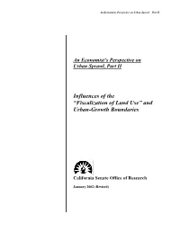 "Fiscalization of Land Use"