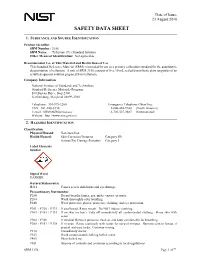 Material Safety Data Sheet