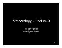 Meteorology – Lecture 9