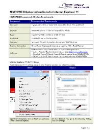NIMRSWEB Setup Instructions for Internet Explorer 6