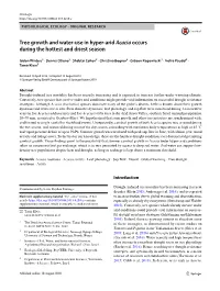 Tree Growth and Water-Use in Hyper-Arid Acacia Occurs During The