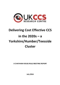 A Yorkshire/Humber/Teesside Cluster
