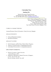 Curriculum Vitae Jianfeng Wu