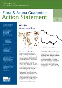 Geijera Parviflora Retains the Original Text of the Action Statement, Although Contact Information, the Distribution Map and the Illustration May Have Been Updated