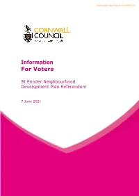 Information for Voters on St Enoder Neighbourhood Plan Referendum